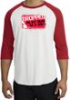 Funny Raglan Shirt - Dropped On My Head As A Child White/Red Tee