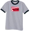 Funny Ringer T-Shirt Dropped On My Head As A Child Heather Grey/Black