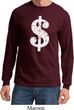 Funny Shirt Distressed Dollar Sign Long Sleeve Tee T-Shirt
