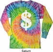 Funny Shirt Distressed Dollar Sign Long Sleeve Tie Dye Tee Shirt