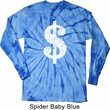 Funny Shirt Distressed Dollar Sign Long Sleeve Tie Dye Tee Shirt