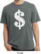 Funny Shirt Distressed Dollar Sign Pigment Dyed Tee T-Shirt