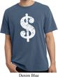 Funny Shirt Distressed Dollar Sign Pigment Dyed Tee T-Shirt
