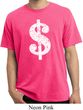 Funny Shirt Distressed Dollar Sign Pigment Dyed Tee T-Shirt