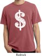 Funny Shirt Distressed Dollar Sign Pigment Dyed Tee T-Shirt