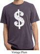 Funny Shirt Distressed Dollar Sign Pigment Dyed Tee T-Shirt