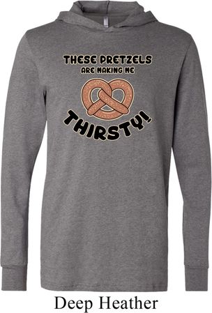 Funny Shirt Thirsty Pretzels Lightweight Hoodie Tee