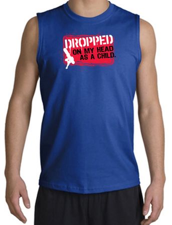 Funny Shooter Shirt - Dropped On My Head As A Child Royal Muscle Shirt