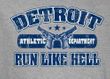 Funny T-shirt - Detroit Run Like Hell Heather Gray Tee