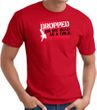 Funny T-Shirt - Dropped On My Head As A Child Adult Red Tee Shirt