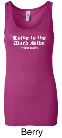 Funny Tank Top Come To The Dark Side Ladies Longer Length Tanktop