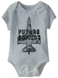 Future Co Pilot Funny Baby Romper Athletic Heather Infant Babies Creeper Future Co Pilot Funny Baby Romper Athletic Heather Infant Babies Creeper