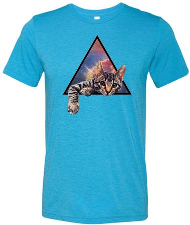 Galactic Cat Tri Blend Tee