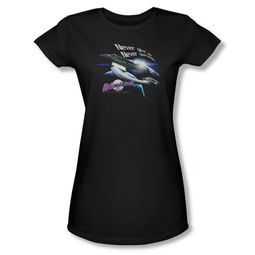 Galaxy Quest Shirt Juniors Never Surrender Black Tee T-Shirt Galaxy Quest Shirt Juniors Never Surrender Black Tee T-Shirt