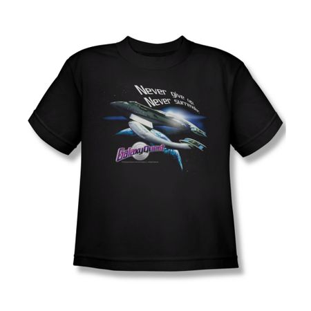 Galaxy Quest Shirt Kids Never Surrender Black Youth Tee T-Shirt