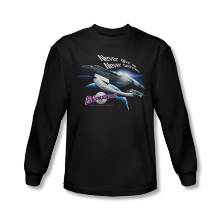 Galaxy Quest Shirt Never Surrender Long Sleeve Black Tee T-Shirt