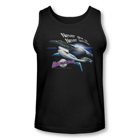 Galaxy Quest Tank Top Never Surrender Black Tanktop