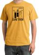 Game Over Ceremony Pigment Dyed Mustard T-shirt - Black Print