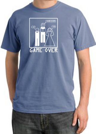 Game Over Ceremony Pigment Dyed Night Blue T-shirt - White Print