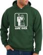 Game Over Hoodie - Funny Marriage Dark Green Hoody - White Print