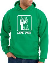 Game Over Hoodie Funny Marriage Kelly Green Hoody Game Over Hoodie Funny Marriage Kelly Green Hoody