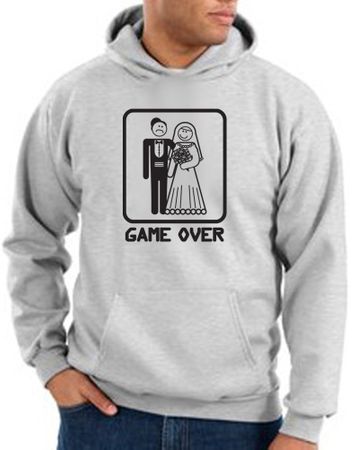 Game Over Hoodie Sweatshirt Funny Marriage Ash Hoody