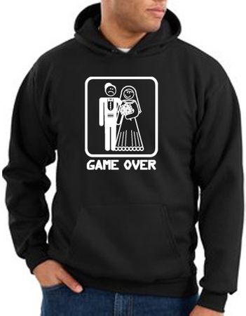 Game Over Hoodie Sweatshirt Funny Marriage Black Hoody