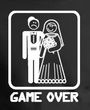 Game Over Hoodie Sweatshirt Funny Marriage Brown Hoody