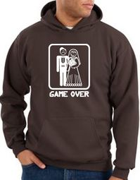 Game Over Hoodie Sweatshirt Funny Marriage Brown Hoody Game Over Hoodie Sweatshirt Funny Marriage Brown Hoody