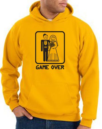 Game Over Hoodie Sweatshirt Funny Marriage Gold Hoody