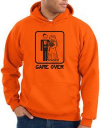 Game Over Hoodie Sweatshirt Funny Marriage Orange Hoody Game Over Hoodie Sweatshirt Funny Marriage Orange Hoody
