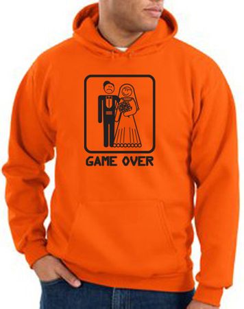 Game Over Hoodie Sweatshirt Funny Marriage Orange Hoody