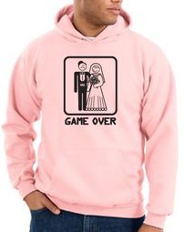 Game Over Hoodie Sweatshirt Funny Marriage Pink Hoody Game Over Hoodie Sweatshirt Funny Marriage Pink Hoody