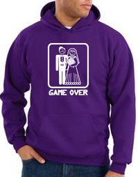 Game Over Hoodie Sweatshirt Funny Marriage Purple Hoody Game Over Hoodie Sweatshirt Funny Marriage Purple Hoody