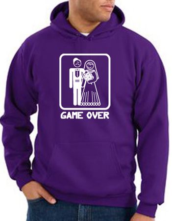 Game Over Hoodie Sweatshirt Funny Marriage Purple Hoody