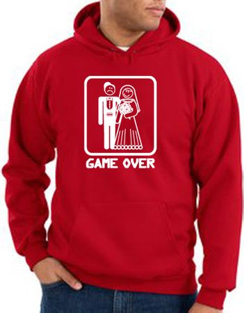 Game Over Hoodie Sweatshirt Funny Marriage Red Hoody