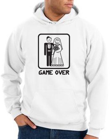 Game Over Hoodie Sweatshirt Funny Marriage White Hoody