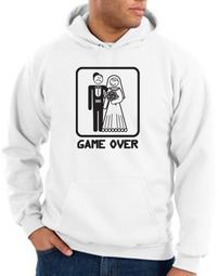 Game Over Hoodie Sweatshirt Funny Marriage White Hoody Game Over Hoodie Sweatshirt Funny Marriage White Hoody