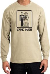 Game Over Long Sleeve Shirt Funny Marriage Sand Shirt - Black Print Game Over Long Sleeve Shirt Funny Marriage Sand Shirt - Black Print