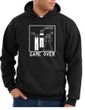 Game Over Marriage Ceremony Hoodie Funny Black Hoody - White Print