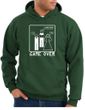 Game Over Marriage Ceremony Hoodie Funny Dark Green Hoody White Print