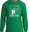 Game Over Marriage Ceremony Long Sleeve Kelly Green Shirt White Print