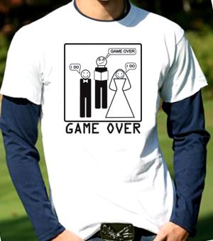 Game Over Marriage Ceremony Long Sleeve Shirt-in-Shirt