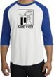 Game Over Marriage Ceremony Raglan White/Royal Shirt - Black Print
