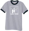 Game Over Marriage Ceremony Ringer Heather Grey/Black Tee White Print