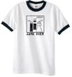 Game Over Marriage Ceremony Ringer White/Black Tee - Black Print