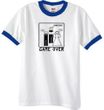 Game Over Marriage Ceremony Ringer White/Royal Tee - Black Print