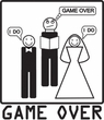 Game Over Marriage Ceremony Shooter Red Muscle Shirt - White Print