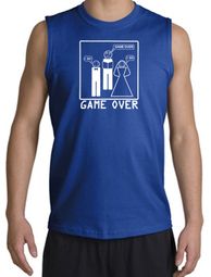 Game Over Marriage Ceremony Shooter Royal Muscle Shirt - White Print