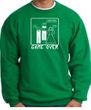 Game Over Marriage Ceremony Sweatshirt Funny Kelly Green - White Print